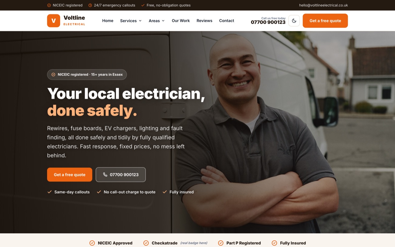 Electrician website